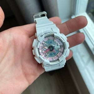 G-Shock Womens White and Pink Watch